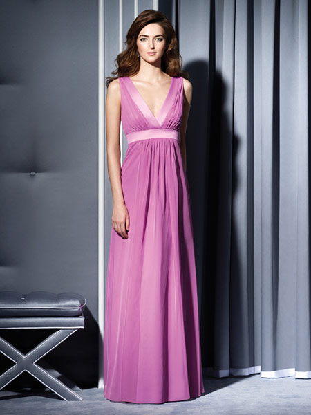 dessy 09- purple bridesmaid gown