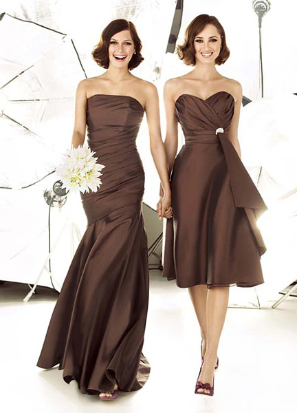 impressions 05- brown formal strapless