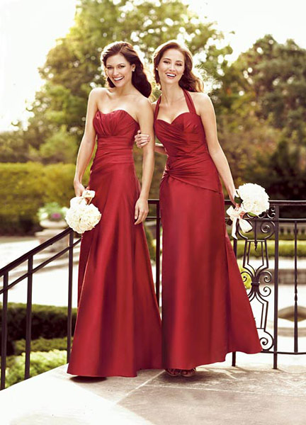 impressions 14- red formal bridesmaid dress
