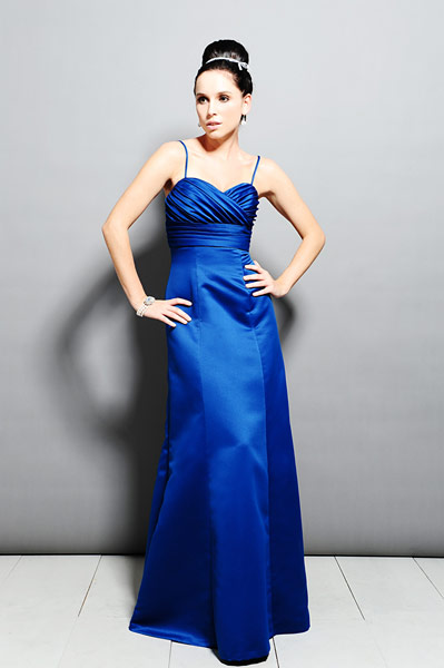saison 115- royal blue bridesmaid dress