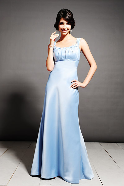saison 119- light blue formal bridesmaid dress