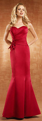 saison 53- red formal strapless gown