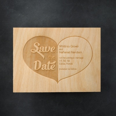 Wood Pattern Save-the-Date Idea