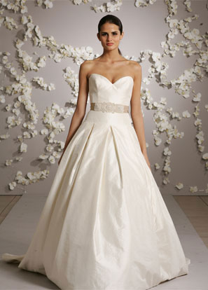 Lazaro wedding dresses in colors and traditional white