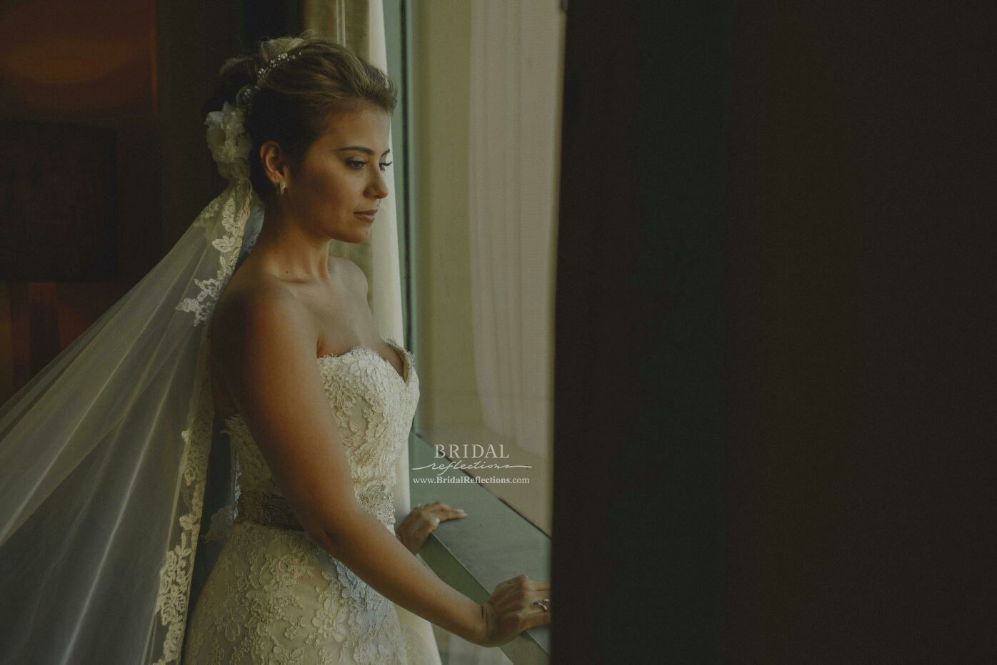 Bride Looking Out The Window