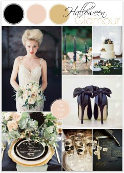 halloween wedding inspiration board