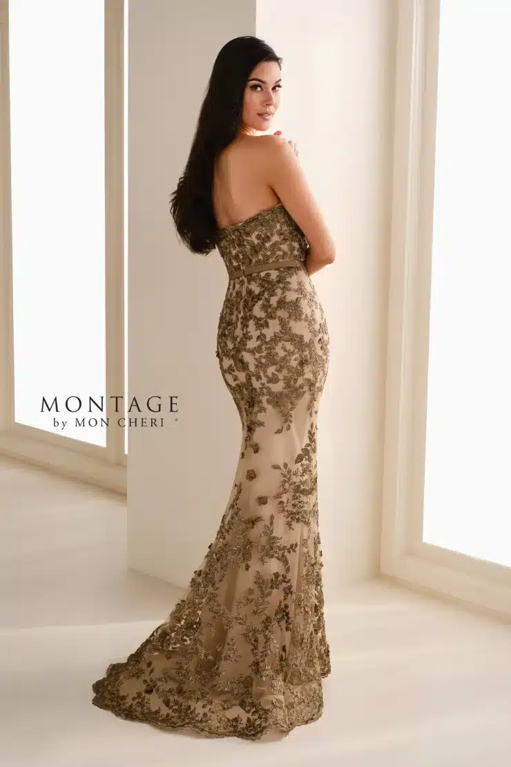 ★専用★JOSE MOON ／ LAYERED LIKE CAMI DRESS Montage by Mon Cheri - 118961 Strapless Lace Sheath Gown
