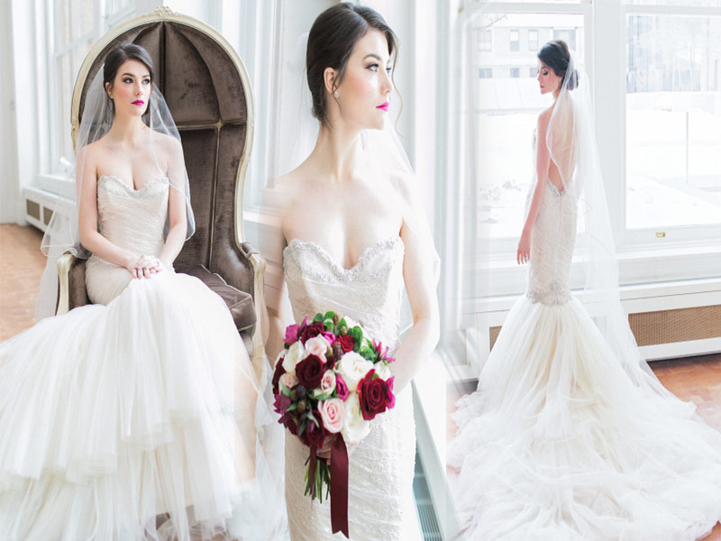 NYC Winter Fantasy Bride in Wedding Dress