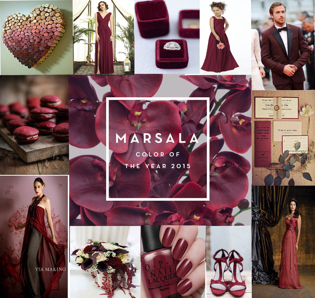 Marsala 2015 Pantone Color of the Year Board