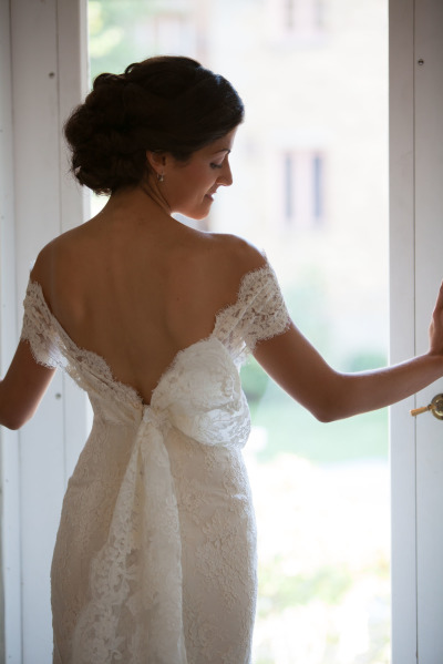 Bride Mary Pat in Wedding Gown